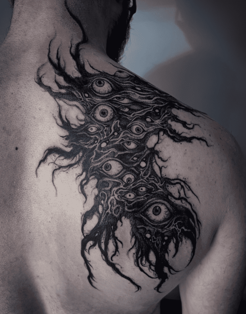 Mokumokuren Eyes Japanese Mythology Tattoo