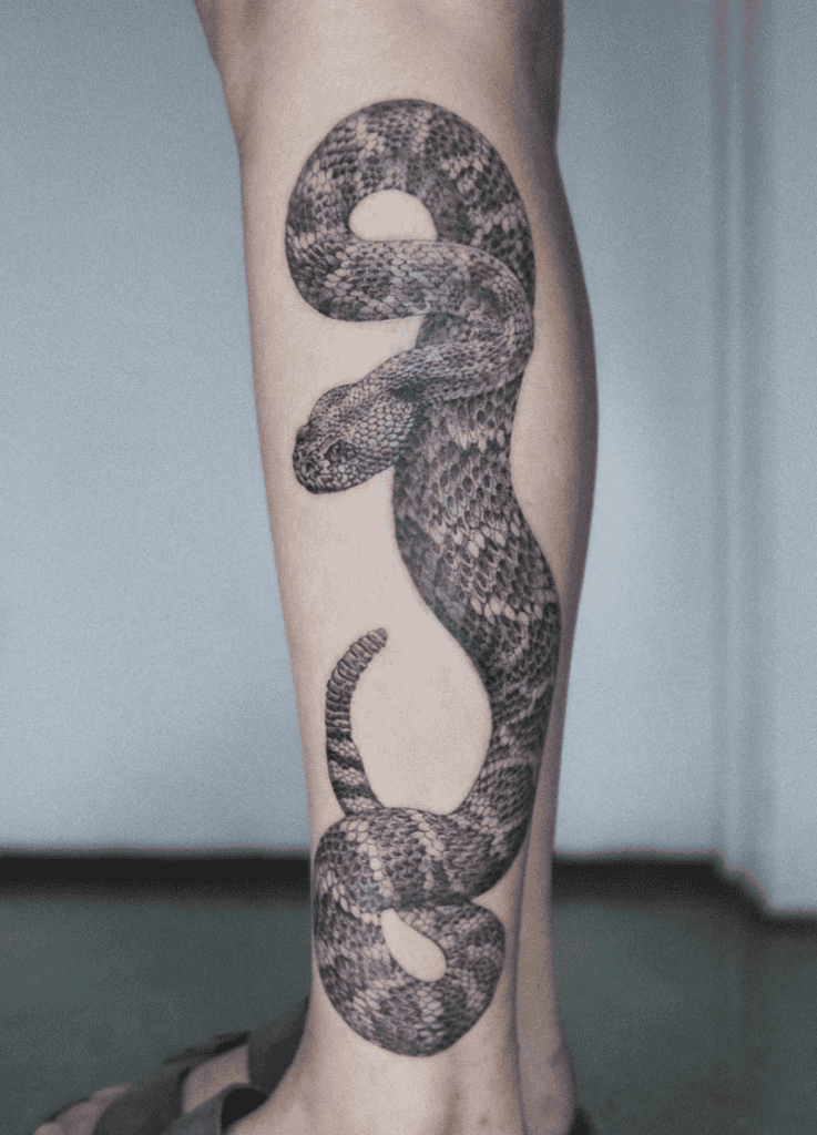 Red Diamond Rattlesnake Tattoo