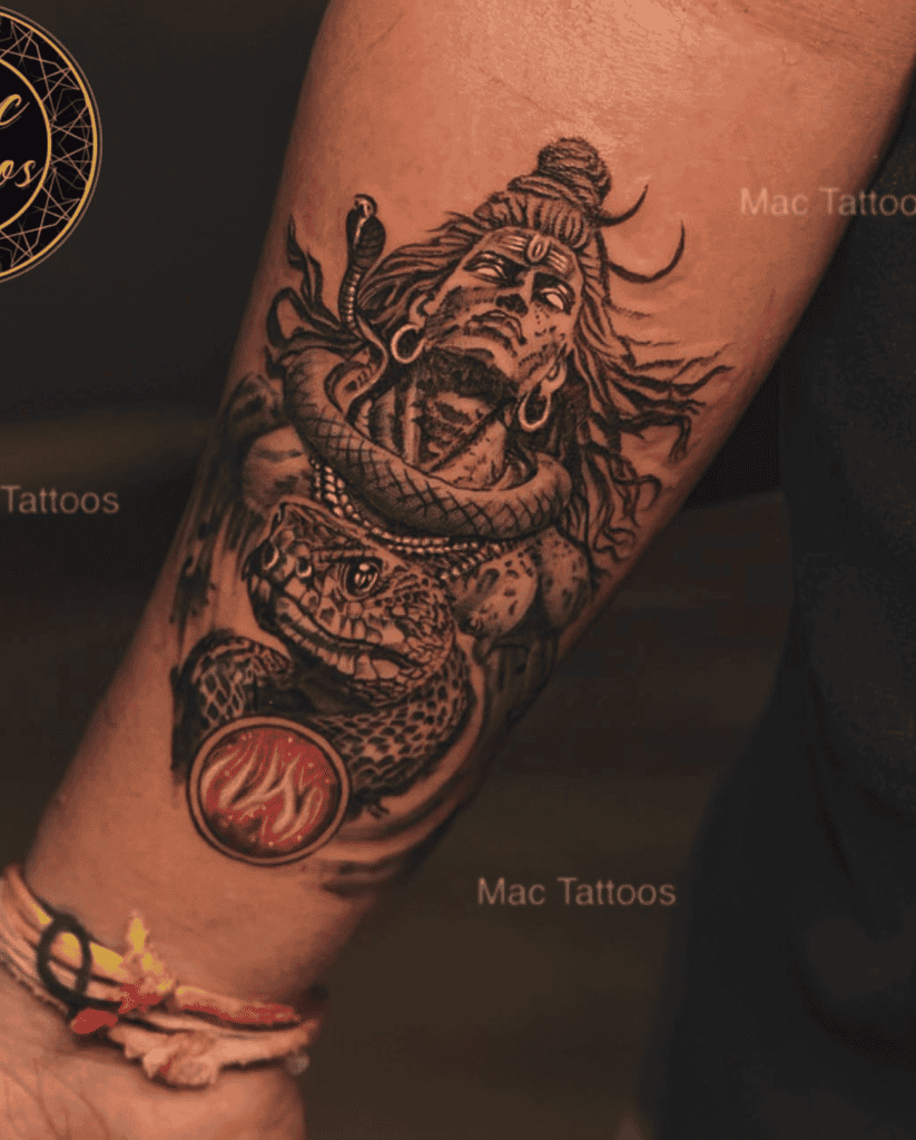 Vasuki Shiva Snake Tattoo