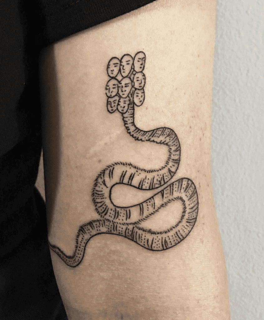 Xiangliu Simple Snake Tattoo