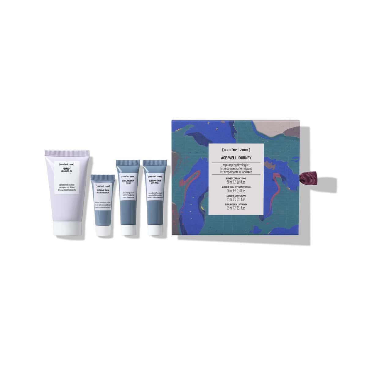 Relaxing skincare products for age well journey, ideal for mature skin and wellness routines.