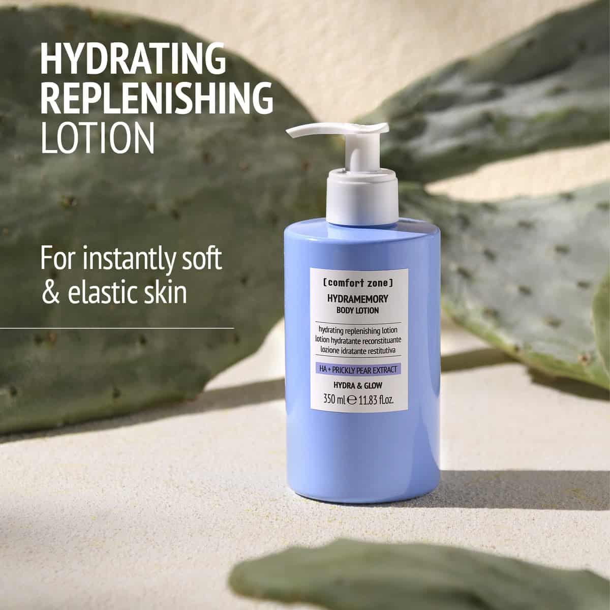 Hydramemory body lotion for hydration and skin elasticity at Tonic Day Spa.