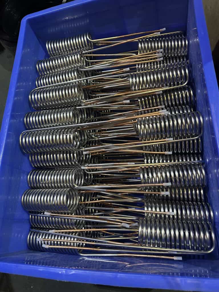 SS tubing coil for chemical applications