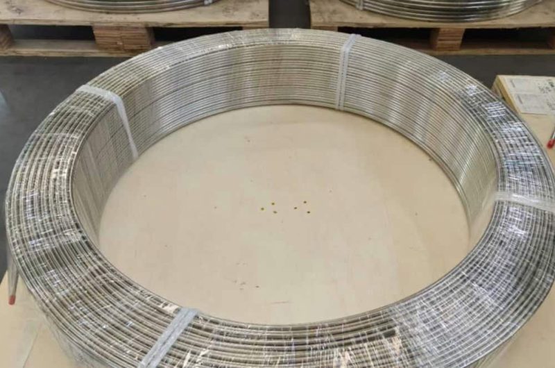 coiled stainless pipe