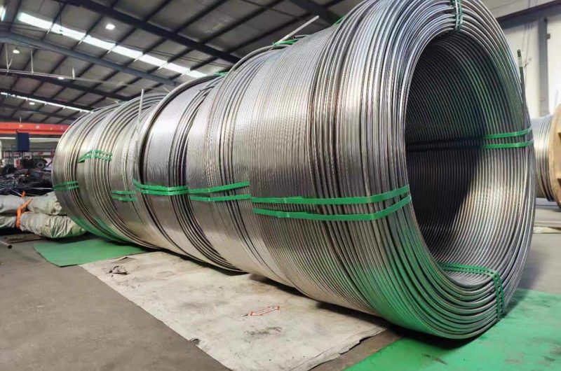 SS coiled tubing for oxygen supply