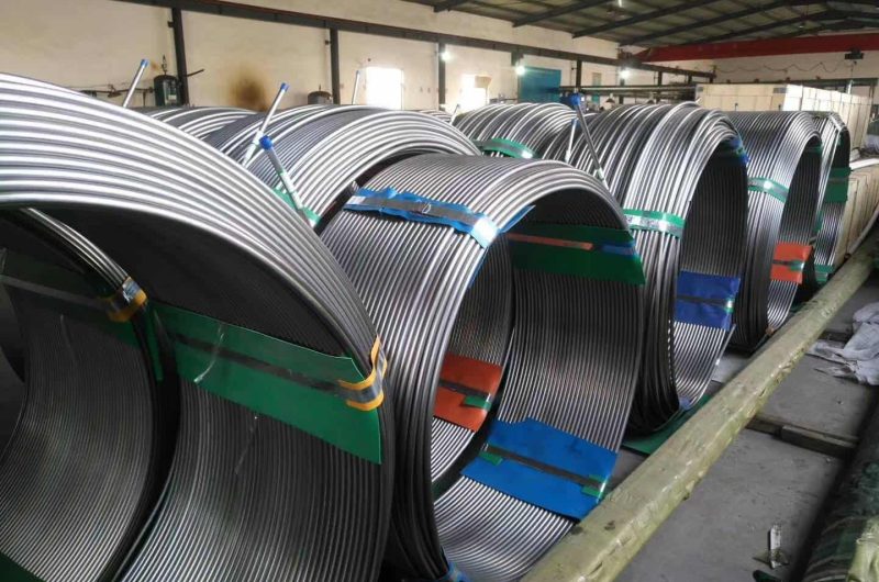 SS coil tube for cooling water circulation