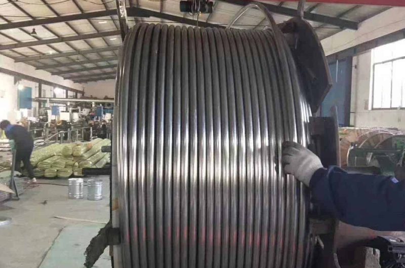 SS coiled tubing for exhaust gas recovery