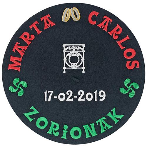 Txapelas para Bodas | Bordadas y personalizadas para los novios