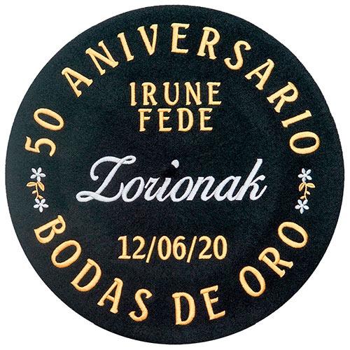 Txapela Bordada para regalos y aniversarios