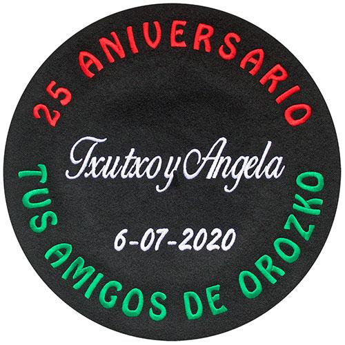 Txapela Bordada para regalos y aniversarios