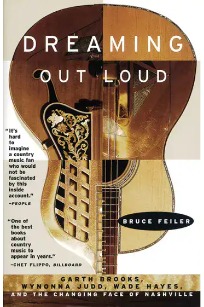 Book cover for Dreaming Out Loud featuring a guitar and country music theme.