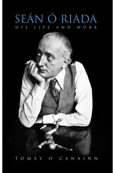 Black and white portrait of Seán Ó Riada with thoughtful expression.