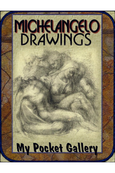 Cover of Michelangelo Drawings book by Daniel Coenn with sketch of a figure.