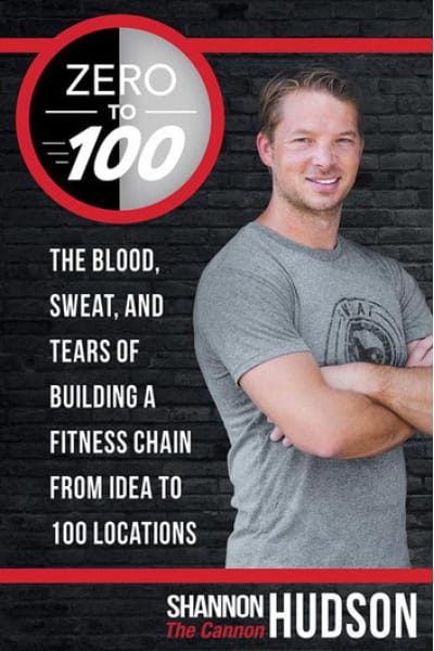Book cover for Zero to 100 by Shannon Hudson about fitness journey.