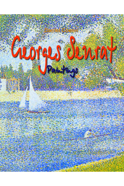 Book cover of Georges Seurat paintings by Daniel Coenn with colorful pointillist background.