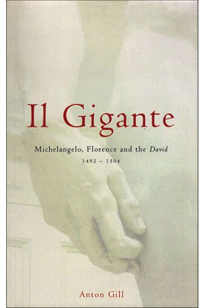 Book cover of Il Gigante about Michelangelo and David in Florence.