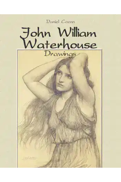 Sketch of a woman with long hair and contemplative expression by John William Waterhouse.