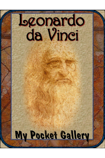 EBook cover of Leonardo da Vinci with portrait and title text.