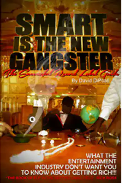 Book cover for 'Smart is the New Gangster' by David Dipoali with a city background.