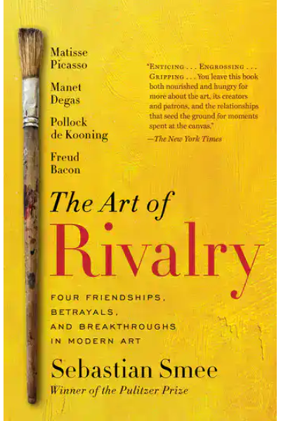 Book cover of The Art of Rivalry by Sebastian Smee with yellow background.