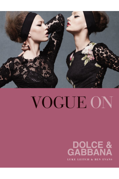 Fashion models in black lace dresses for Vogue on Dolce & Gabbana.