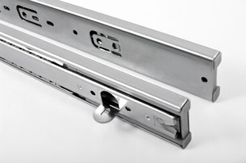 Hidastettu soft closing teleskooppikisko, pohjakiinnitteinen - monta pituutta 300-700mm