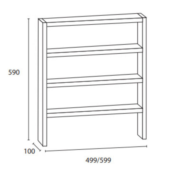 Liesituuletinkaappi / maustekaappi 500mm / K590mm / S100mm - Kosteuden kestävä