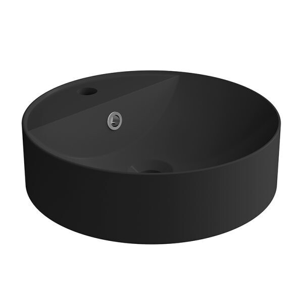 CIRCUS - Pyöreä mattamusta valumarmoriallas - 500x400mm - tason päälle