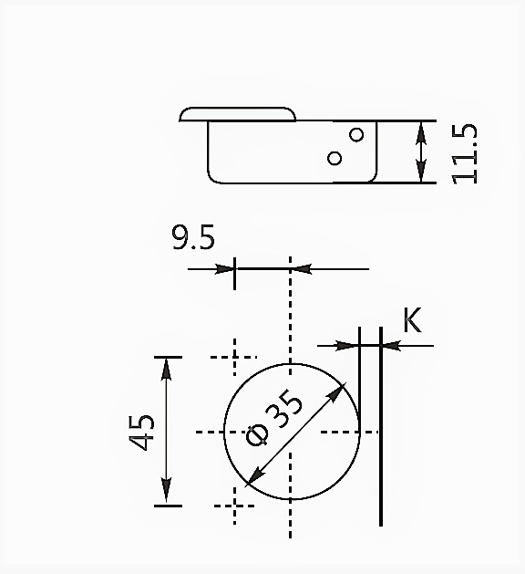 Kalustesarana 110° - ilman hidastinta - Image 4