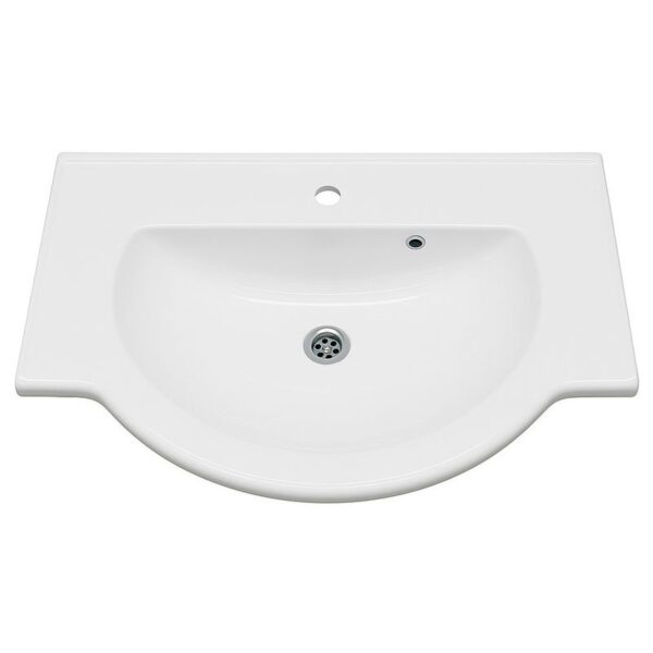 Valumarmoriallas 80 cm - kiiltävän valkoinen