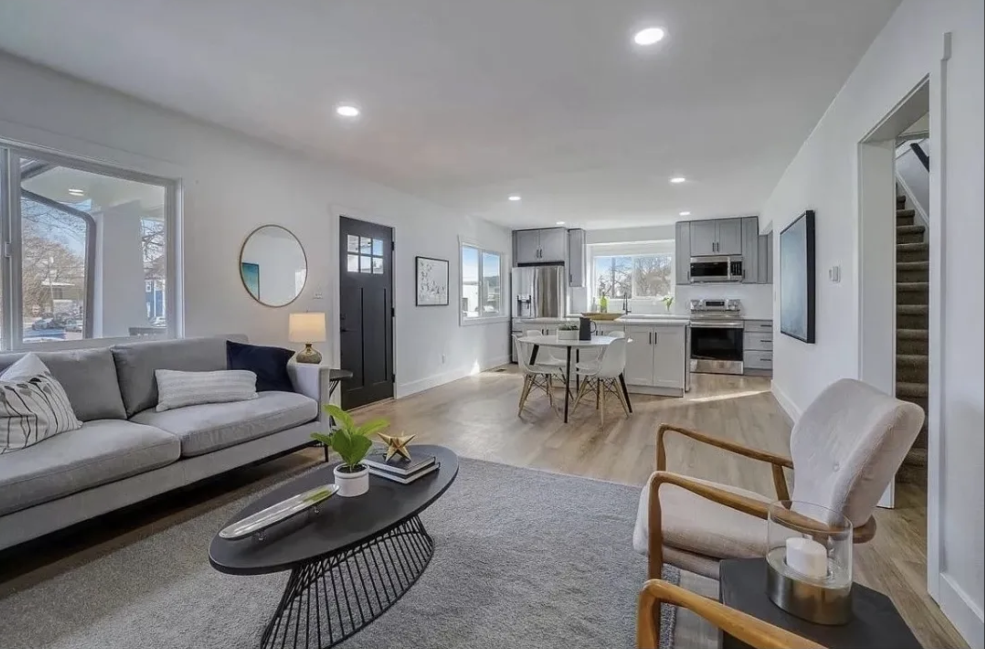 ADU interior with open living and kitchen, ideal for additions and accessory dwelling units.