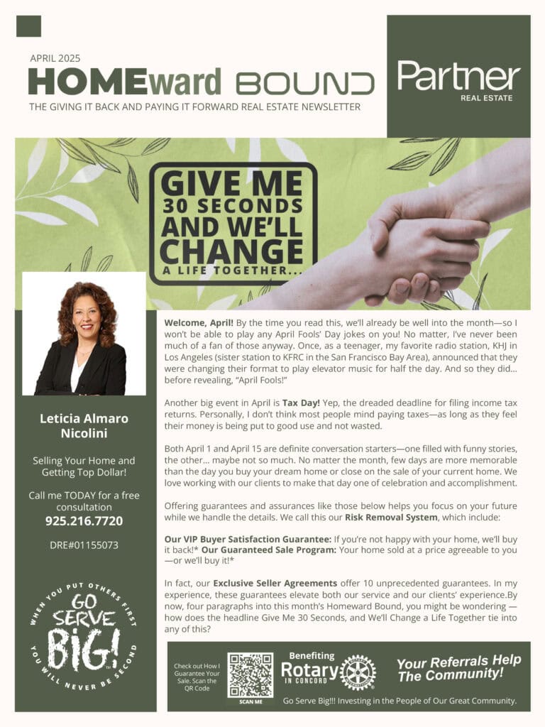 Homesale, realtor, Walnut Creek CA, real estate agent, community service.