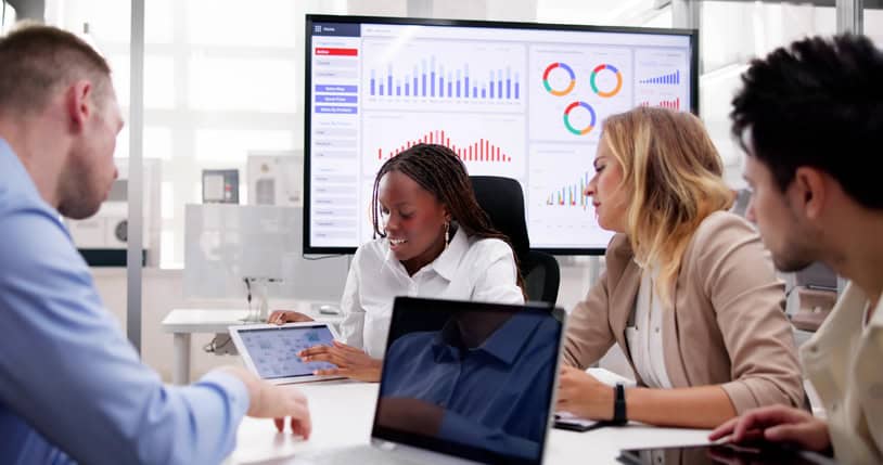 Nonprofit executives using digital technology platforms for fundraising, governance, and performance management.