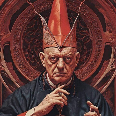 Aleister Crowley portrait, dissecting the image of him as the 'Wickedest Man in the World