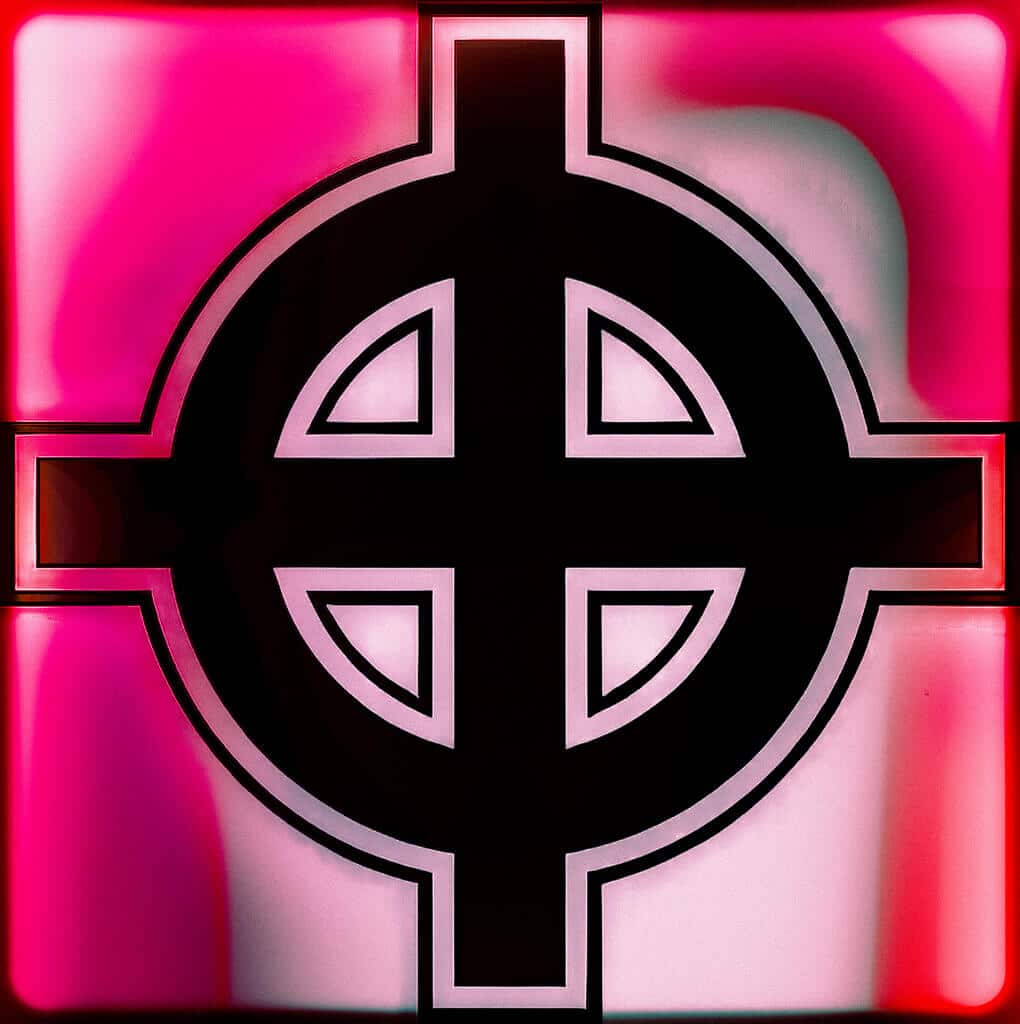 Order Of Nine Angles (O9A): The Nazi-Occult Network Built For Radicalization Mysterious Black And Pink Symbol Illustrating The Dark Side Of Human Nature And Psychological Darkness.