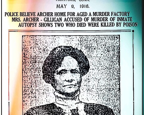 Historical murder investigation photo.