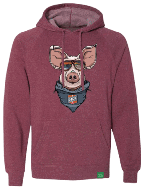 pig headshot sweatshirt