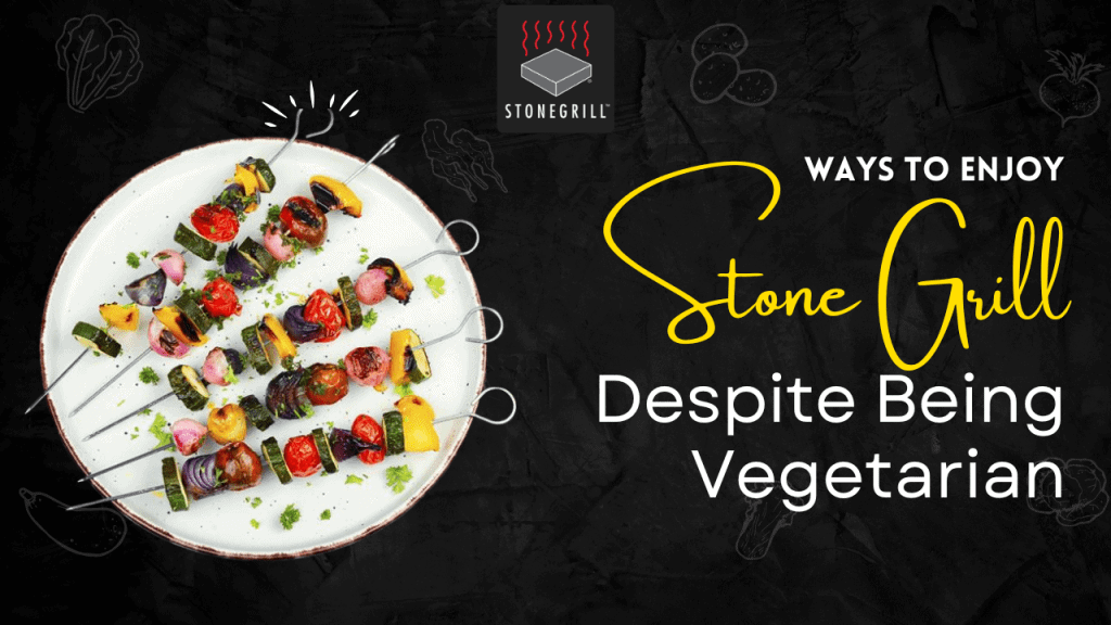 Fresh vegetarian skewers served at The Flames Galore Restaurant, perfect for healthy dining.