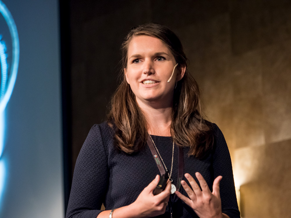 Inga Blokker op het zomercongres van de FSIN.
