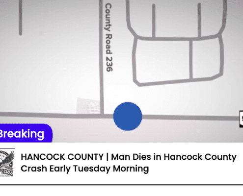 HANCOCK COUNTY | Man Dies in Hancock County Crash Early Tuesday Morning