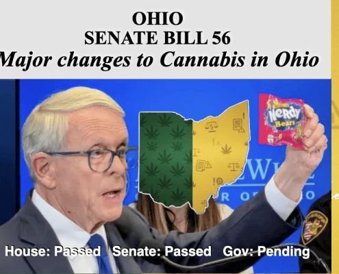 Alt: Ohio Senate bill 56 on cannabis legalization and legal reforms in Ohio.