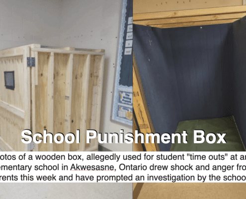 Wooden student timeout box educational discipline.