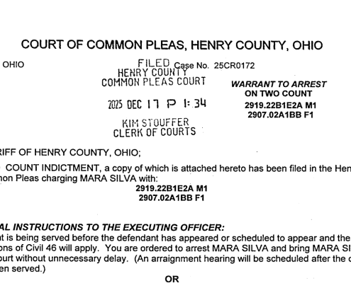 Clear image of Henry County court warrant document for local legal updates.