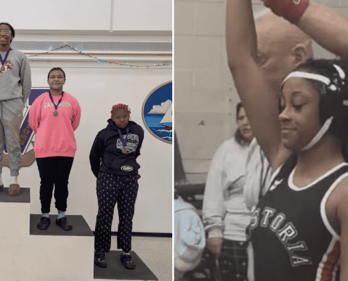 Fostoria athletes celebrating achievements in local sports events.