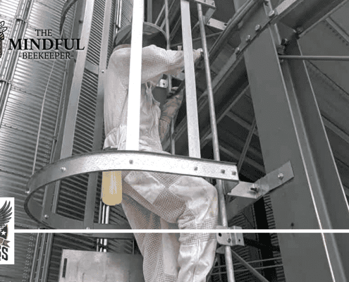 Industrial worker installing framework at manufacturing site in Fostoria.