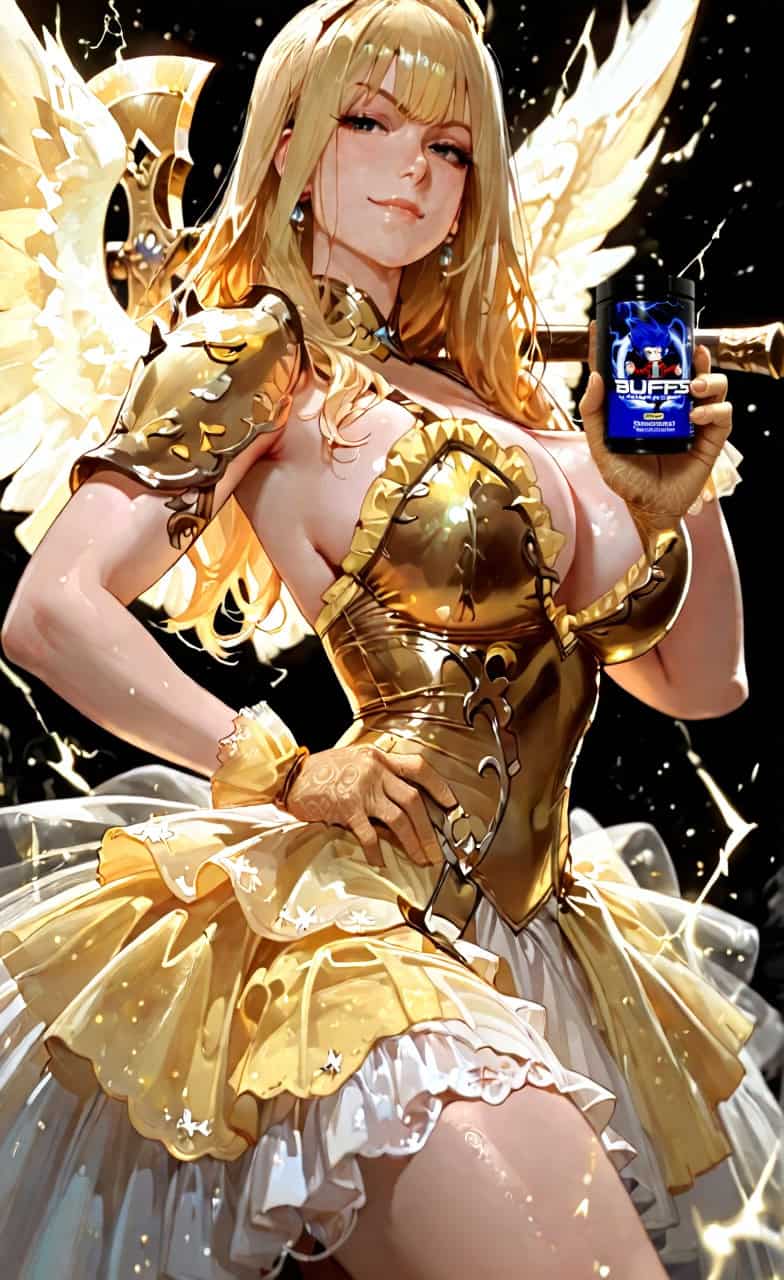 Rle 64 Thor Anime Waifu holding Buffs Gaming Supplement