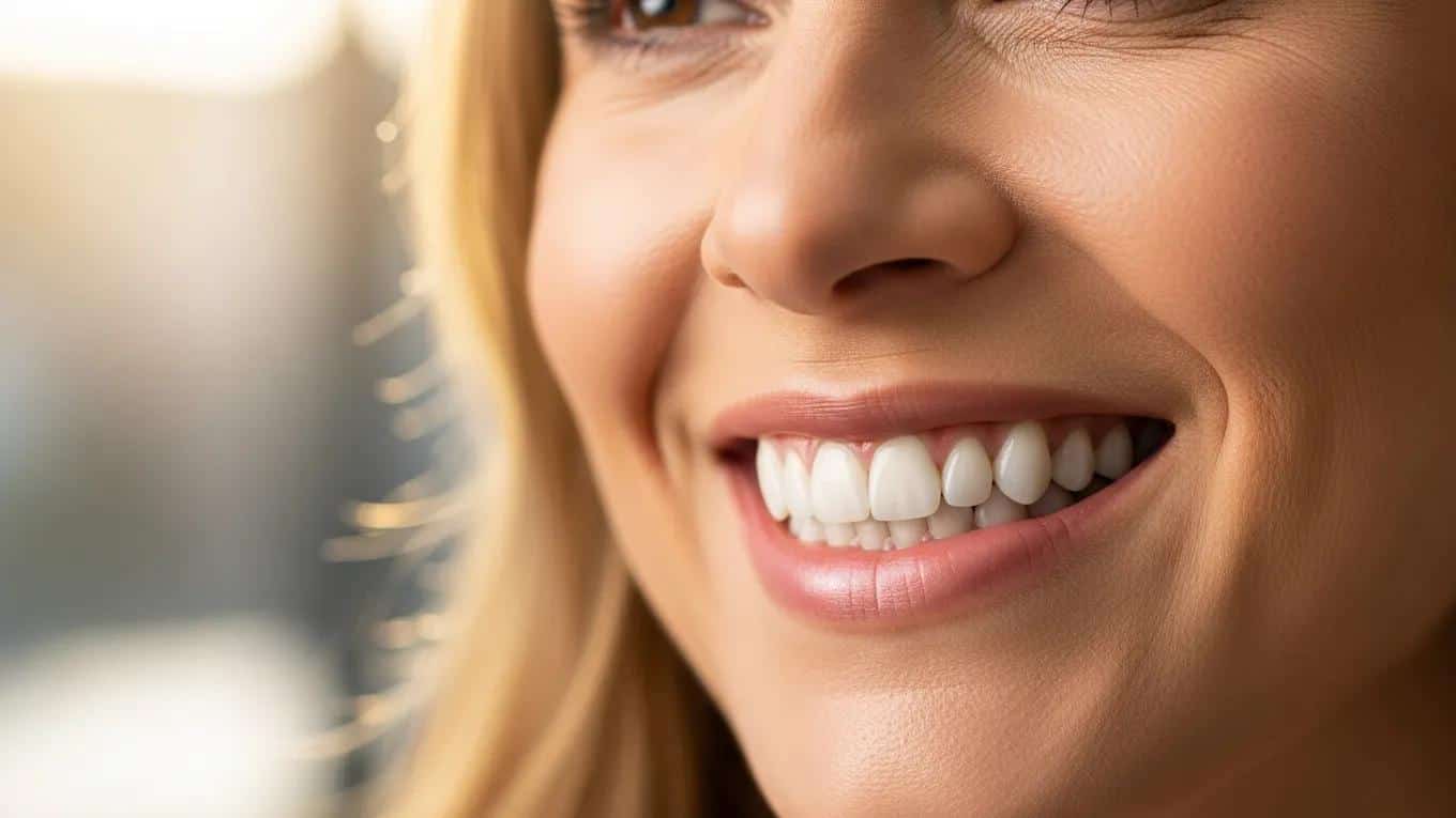 Patient smiling with an implant-supported bridge, illustrating the aesthetic and functional benefits of dental implants