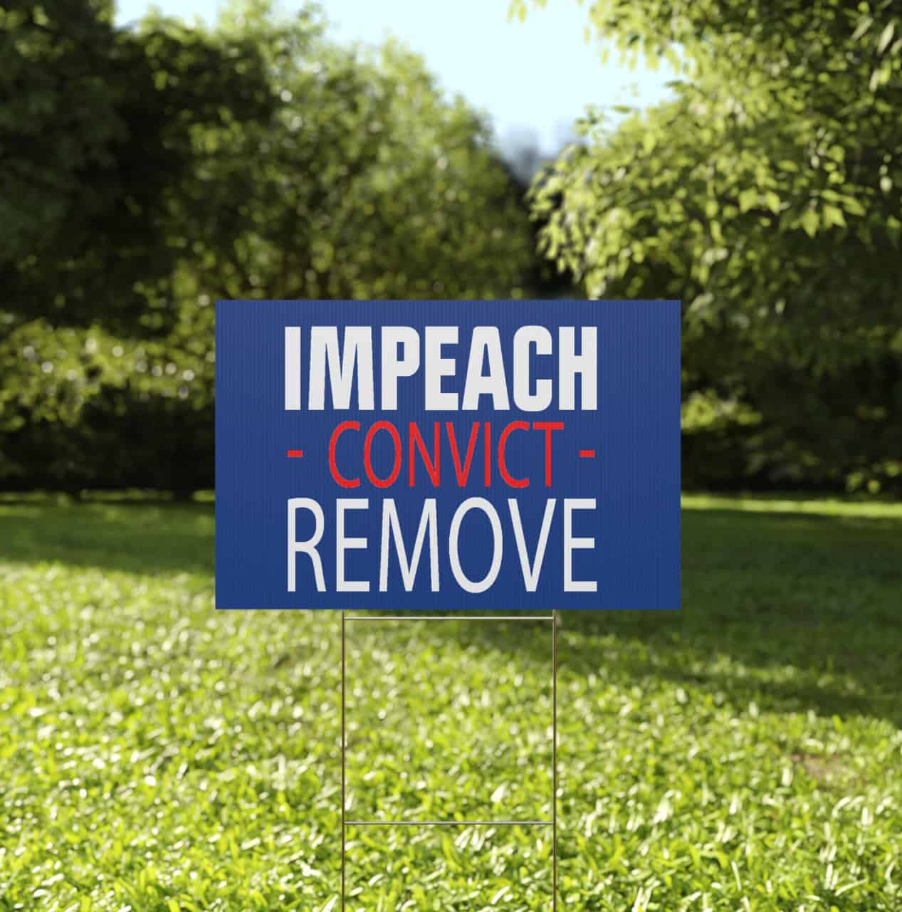 Impeach Convict Remove Anti Trump Yard Sign