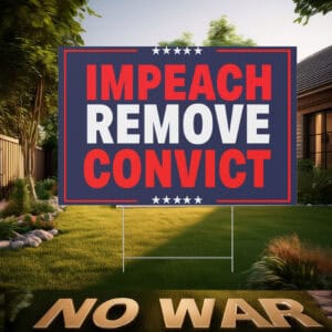 Impeach Remove Convict Protest Sign, Anti Trump Anti Musk