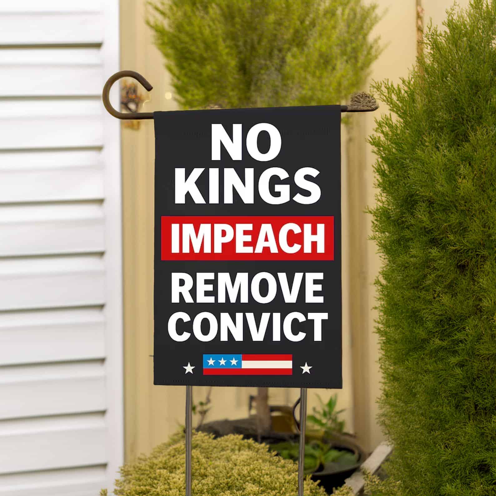 No Kings Impeach Remove Convict Garden Flag